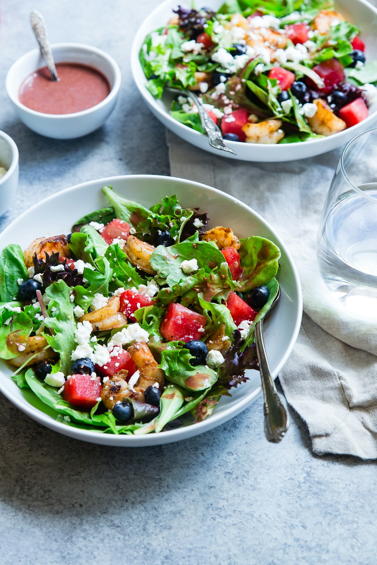 A representative Mediterranean spread — vegetables, legumes, olive oil, fish